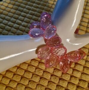 Pink Bracelet Bubble Gum Bauble Sparkling Stretch Vintage Party Bracelet